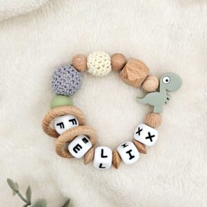 Alternative view of Baby Greifling individuell mit Tiermotiv – Handgemacht, BPA-frei & sicher