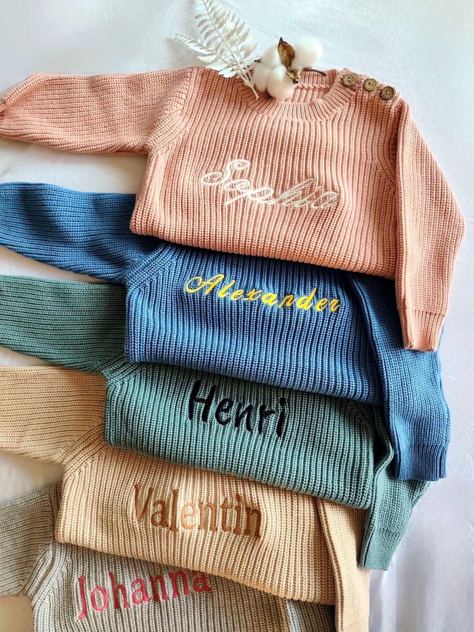 Bestickter Baby Strickbody aus reiner Baumwolle - Bodysuit – weich, hautfreundlich & perfekt personalisiert für dein Baby