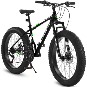 Ambifirner 26 inch Adults City Bike Fat Tire Mountain Bike - Full Shimano 21 Speed - Dual Disc Brake - High-Carbon Steel Frame - Front Suspension for Kids Gift