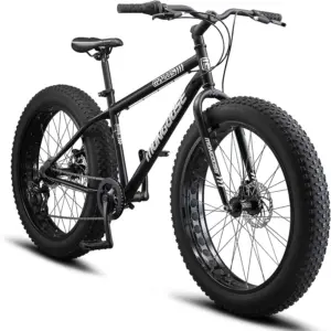 26" Mongoose Malus Adult Fat Tire Mountain Bike, Black
