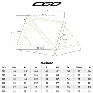 Alternative view of Colnago C68 AllRoad Frameset